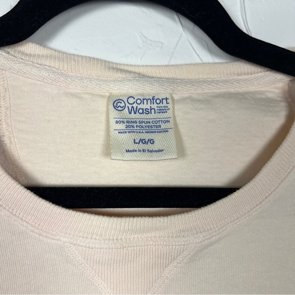 Cabincore Cozy Girl Peach Fun Graphic Sweatshirt Size L Oversized Artsy - Picture 4 of 5